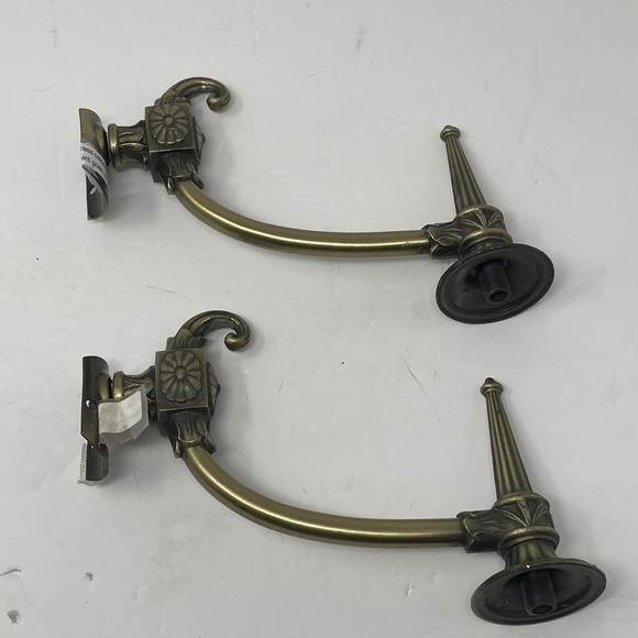 2 REL Brass‎ Colored Wall Hook Hanger Curtain Tie Back Hook 6” - Picture 7 of 12